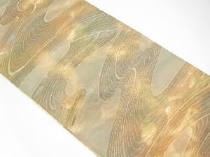 アンティーク　流水模様織出し袋帯（着用可）